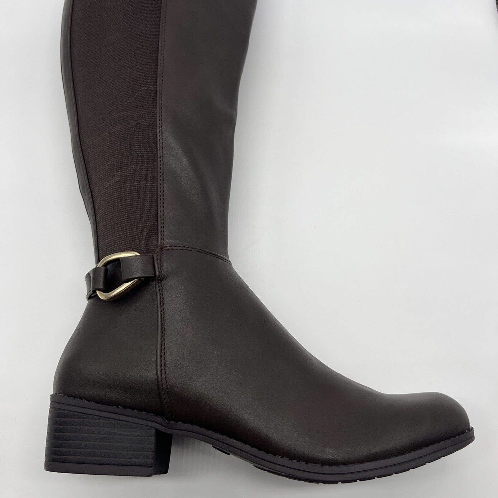 Karen Scott Trudii Womens Size 8.5 Dark Brown Knee High Riding Boots New - Picture 2 of 8